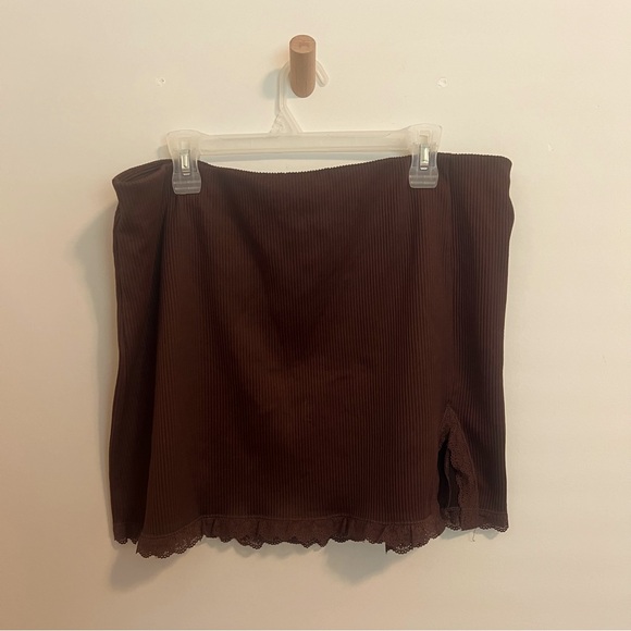 Ribbed Mini Skirt - Picture 1 of 4